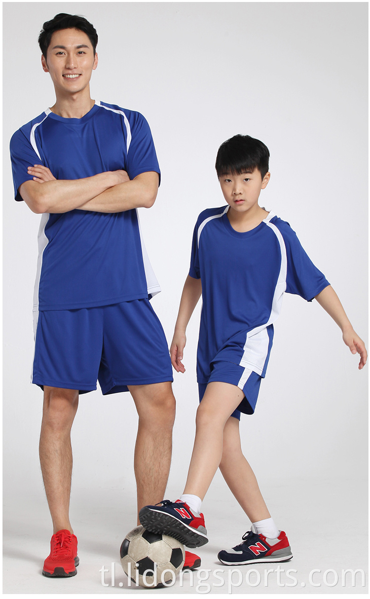 Bagong Model Kids Soccer Jersey Set, Pinakabagong Mga Disenyo ng Jogger Sets, Black Sample Football Club Jersey Design